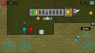 Red And Blue Stickman : Animation Parkour Level 2 Gameplay Walkthrough.