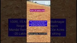Agriculture land sale Mahabubnagar district Telangana state 15 Acres land single bitsale#agriculture