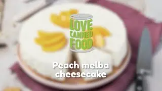 Peach Melba Cheesecake - Love Canned Food