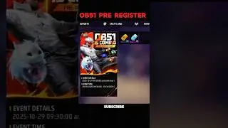 Ob51 update pre register kaise kare..? 😱🤯 free reward free fire 2025 #freefire #shorts#babifreitas