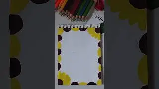 Beautiful Sunflower Design: Creative Frame Art! #design #art #video #viralshorts
