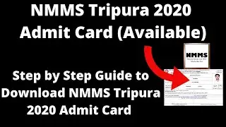 NMMS Tripura 2020 Admit Card (Available) - How to Check National Means Cum Merit 2020 Admit Card