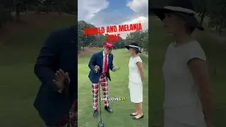 She loves this game!!🇺🇸👍 #donaldtrump #melaniatrump #golf #funny #comedy