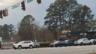 NS 8032 leads a southbound manifest towards Unadilla, Georgia.