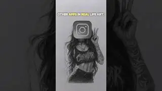 Real Life Art of Other Apps vs This Drawing #adarshsj #art #drawing