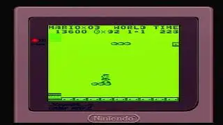 Super Mario Land (GB) Gameplay on the Super Game Boy 2 (with SNES Jr. Captured thru OBS)