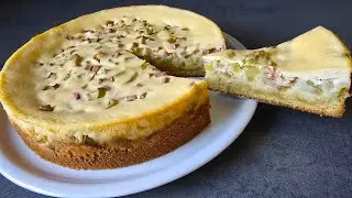 Schneller Rhabarberkuchen mit Schmand 🥰 Der leichteste Rhabarber Schmand Kuchen der Welt!