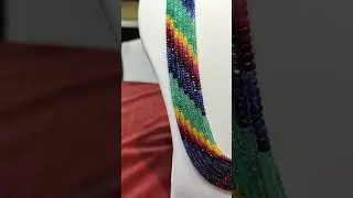 Multi Precious Stones Mala for ₹74400/- #viral #video #ruby #emerald #sapphire #jewellery #jewellery