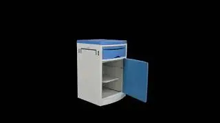 Hospital bedside table in multiple colors