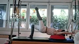 #Pilates: push- through bar on the bosuball