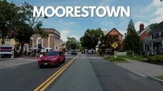 Driving Main Street Moorestown, New Jersey | 4K Drive