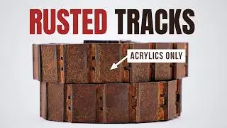 Rusted Tracks: The Easy Acrylic Method