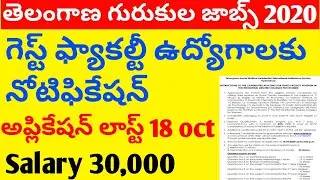 Gurukula jobs in telangana 2020 | guests faculty in degree collage | syrantv