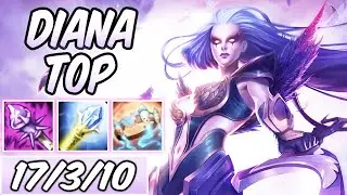 S+ 54k DMG AP OFF-TANK DIANA REWORK TOP WITH CONQUEROR | New Build & Runes | League of Legends | S10