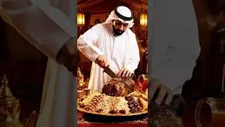 🍖 Saudi Arabian Big Piece of Camel Roast 🇸🇦🔥 | Traditional Kabsa Feast in Majlis Tent 🍽️