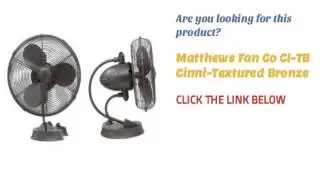 Matthews Fan Co CI TB Cinni Textured Bronze