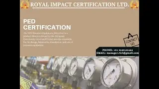 PED CERTIFICATE | Pressure Equipment Directive | #royalimpactcertificationltd | #isocertificate