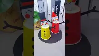 A shaking snowman ☃️  #shorts #diy #origami #papercraft #christmas #funpapercraft
