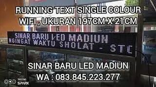 runing teks - running text - tulisan led berjalan - lampu led berjalan - display led - digital led