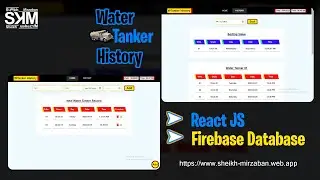 Water Tanker History Using React JS || CRUD Operation || Build by Shaykh Mirzaban
