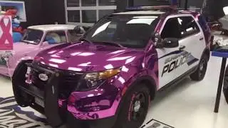 Burbank, CA Police, West Coast Customs Reveal Pink Police Cruiser