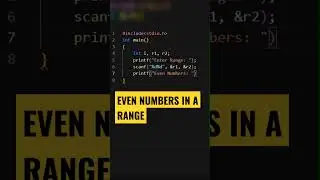 Print Even Numbers In Given Range 