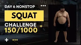 Squat Challenge Day 6 💪 | Nonstop 150 Squats | 150/1000 Completed #motivation #squat #day #challenge