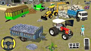 🔴Drive JCB and Uploading 🪨🏗️ Stone From Dumper Truck in Game #truck #jcb #tractor #dumper #games