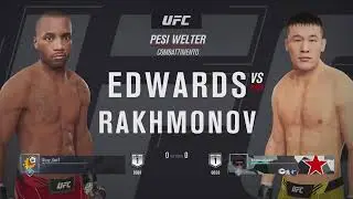 EA SPORTS UFC 4 - ONLINE RANKED (AmnesiaStudio) - EDWARDS (rage quit) VS RAKHMONOV* - SUBMISSION