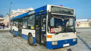 Автобус Mercedes-Benz O405N2 (Р 331 ТК 22) поездка по Барнаулу после долгого простоя и прошедшего КР