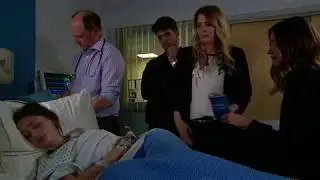 The doctor tells Debbie that Sarah has to stay in hospital Emmerdale