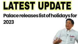 PALACE RELEASE THE LIST OF HOLIDAYS FOR 2023.
