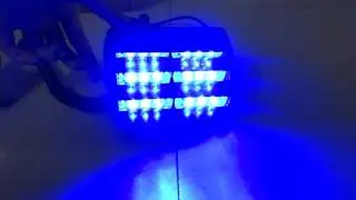 Blue Dash Deck Mini Light Bar 18 Led Car Windshield Strobe Light