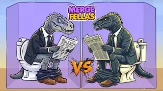 Merge Fellas BRAINROT 16 VS BRAINROT 49 ⁉️ Boss Vs Boss | GAMEPLAY - Reaching Max Level