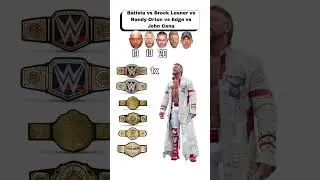 Who Won More WWE Titles? Batista vs Brock Lesnar vs Randy Orton vs Edge vs John Cena 🏆 #WWE #wweraw