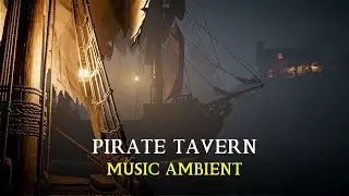 Late Night Pirate Tavern ⚓ Fantasy Ambience by the Sea