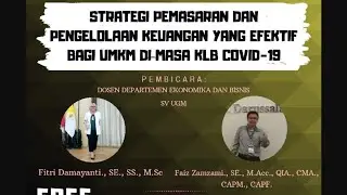 WEBMINAR STRATEGI PEMASARAN DAN PENGELOLAAN KEUANGAN BAGI UMKM DI MASA KLB COVID-19