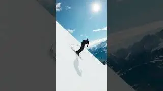 The BEST backdrop for this trick🤩 #skiing #alps #travel