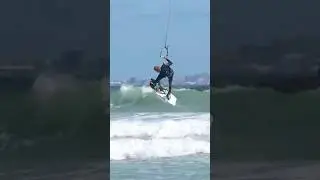 Blind double backroll / kiteboarding