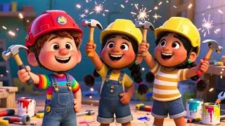 Ultimate Five Little Builders Song for Kids | Fun Nursery Rhymes & Baby Songs 🚧🎶👶