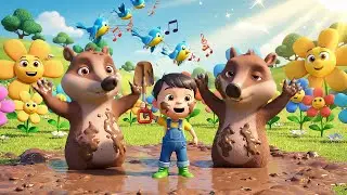 Five Little Aardvarks Dig, Dig, Dig | Kids Songs and Nursery Rhymes
