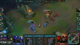 AHQ Westdoor - INSANE 1v1 SOLO KILL ON FAKER! (SKT vs AHQ Game 3 Highlight)