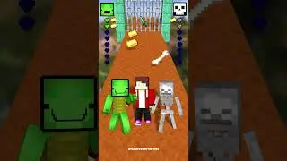 Minecraft New Gold Run | Mikey & JJ vs Skeleton | Best Showdown! #minecraft #maizen