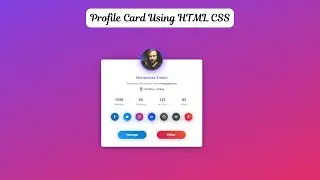 How to Create a Responsive Profile Card with HTML & CSS 
