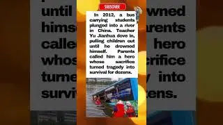 Teacher Yu Jianhua Gave His Life to Save His Students#Bravery #Sacrifice #TeacherHero
