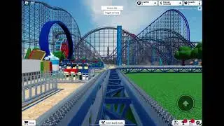 A rollercoaster with a launch and a beyond vertical drop (theme park tycoon 2)