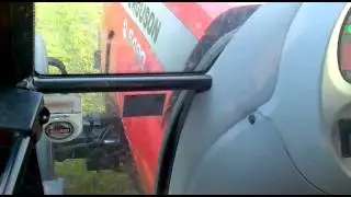 Shifting 14 tonne trailer full with Massey Ferguson 6490