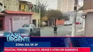 Policial percebe assalto, reage e atira em bandidos na zona sul de SP | Brasil Urgente