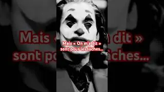 Les on m&rsquo;a dit sont pour les l&acirc;ches&hellip; #lache #joker #motivation #renaissance