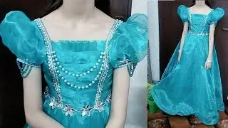 full length maxi | partywear | princess dress | cutting and stitching|